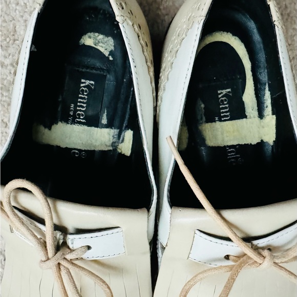 VINTAGE KENNETH COLE WOMEN'S OXFORD BROGUES MENSWEAR TASSLE LACE UP SHOES 1980s - Picture 8 of 11